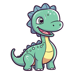 Fototapeta premium Cute Camarasaurus Dinosaur Illustration