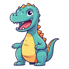 Fototapeta premium Cute Camarasaurus Dinosaur Illustration