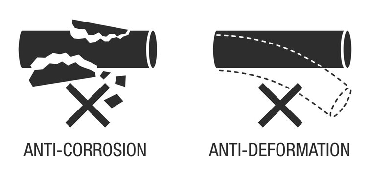 Anti-deformation, anti-corrosion metal icons
