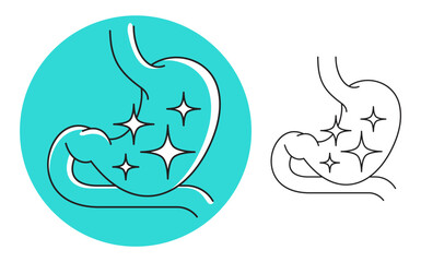 Digestive tract with brilliance shining 