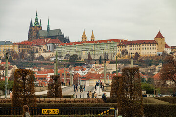 Prague Castle, View from below, winter 2022