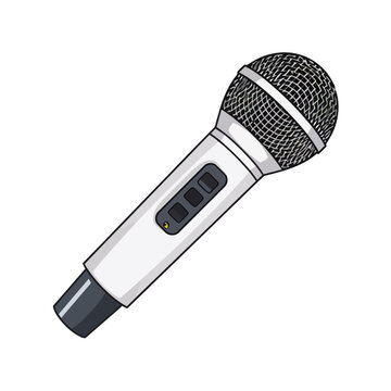 Microphone image. Microphone icon isolated on white background.