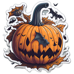 Halloween scary pumpkin