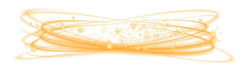 Golden halo angel ring Isolated on transparent background. Abstract light lines of movement and speed. Light ellipse. Galaxy Glint. Glowing podium. Space tunnel. Light everyday glowing effect.
