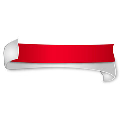 Red and white ribbon for Indonesian Independence Day celebration