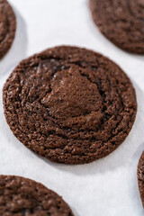 Chocolate Cookies with Chocolate Hearts
