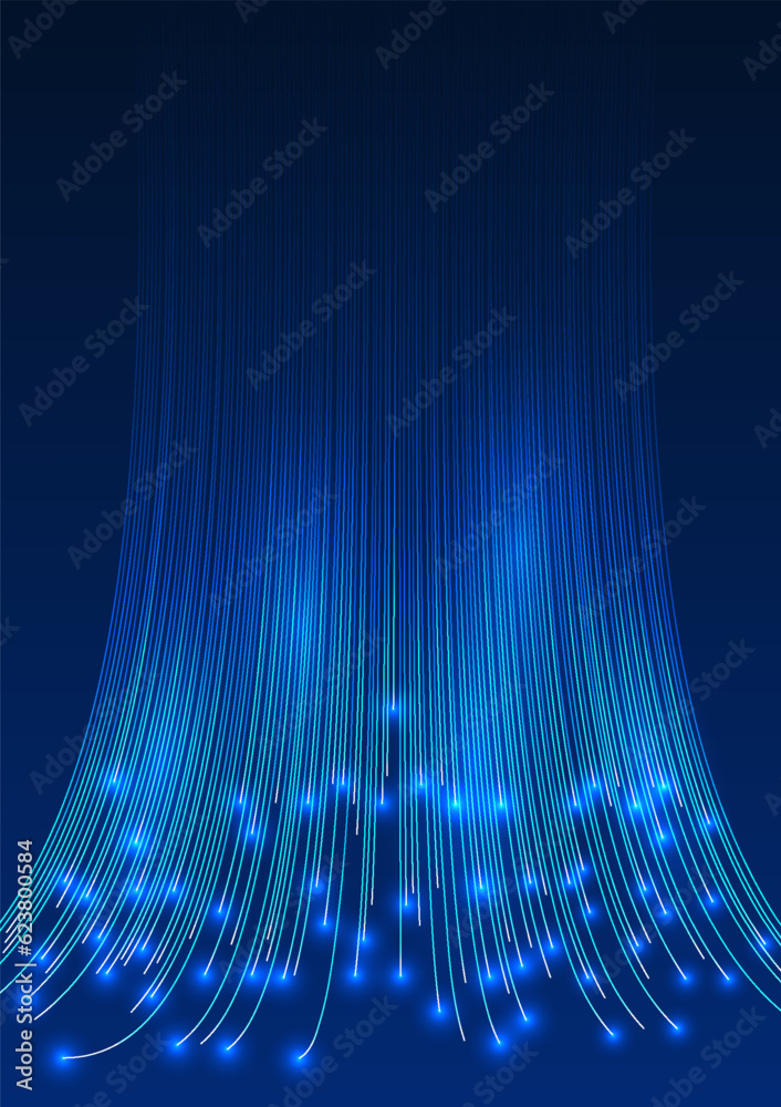 Poster big data technology the overlapping lines of light flew at mesmerizing speed, adding an intriguing g