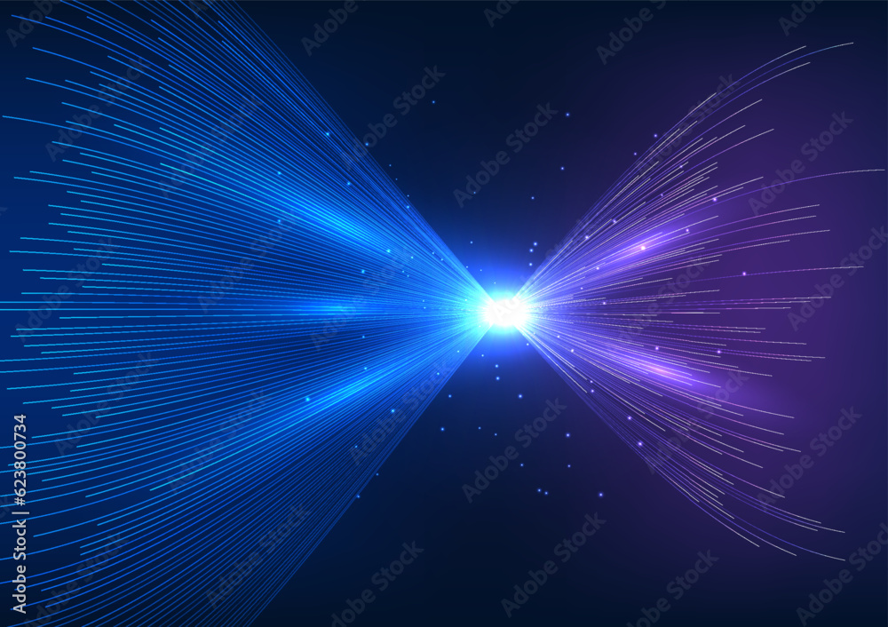 Poster big data technology attractively overlapping light lines add an intriguing glow. big data technology