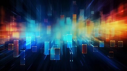 Obraz premium Bright technology abstract background telecommunication, Generative Ai