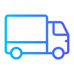 delivery truck gradient icon