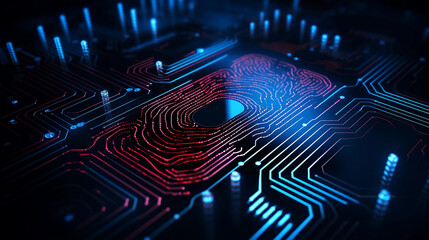 Fingerprint digital security risk concept, Generative Ai
