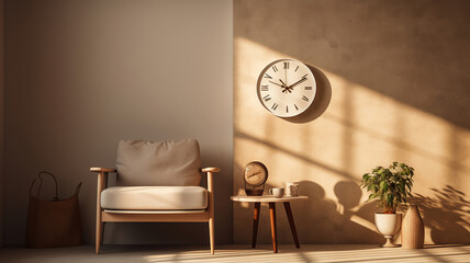 Wall Clock and Furniture Creating a Harmonious Living Environment
