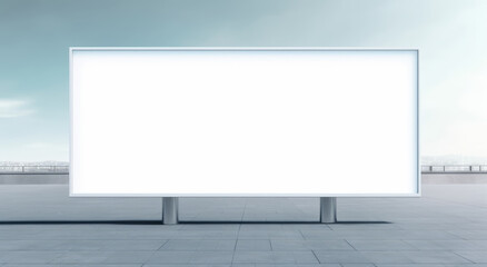display blank clean screen or billboard mockup for offers or advertisement in public area
