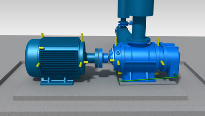 predictive maintenance vibration 3D illustration