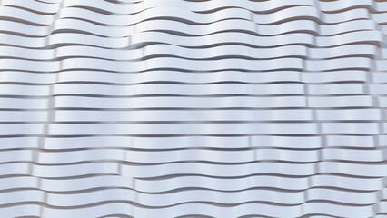 Abstract metallic background curved pattern in design 3d render