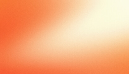 Orange grainy gradient background, white spotlight smooth color gradient, noise texture, copy space