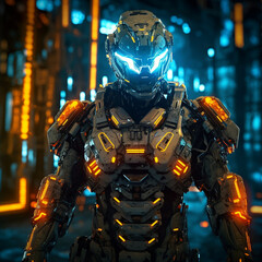 Fototapeta premium Cyber Warrior