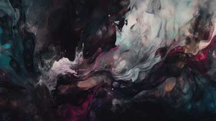 Dynamic Color Splashes: Abstract Fusion of Vibrant Hues