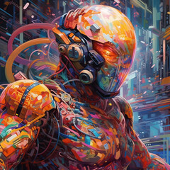 Fototapeta premium Cyber Warrior