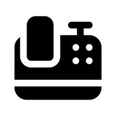 cash register glyph icon