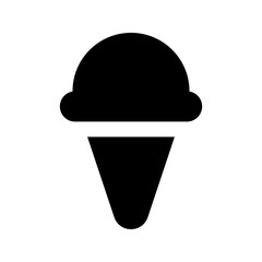 ice cream cone glyph icon