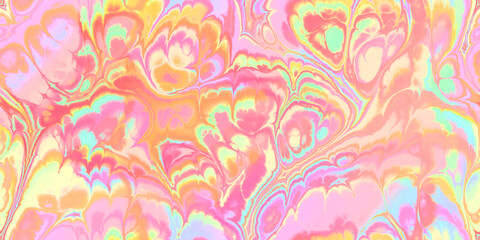 Fototapeta na wymiar bright candy colors marbled and melted seamless tile