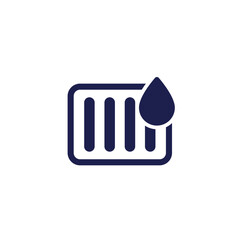 drainage or drain icon, pictogram on white