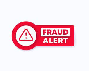 Fraud alert vector design for web and apps