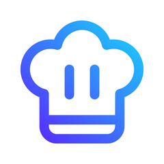 chef hat gradient icon