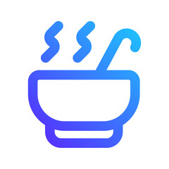 soup bowl gradient icon