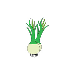 leek isolated icon design vector