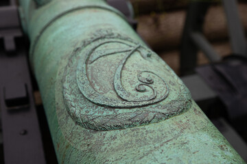 The old cannon on the ramparts of Fredericia