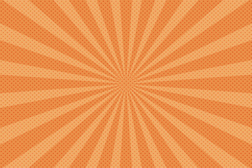 Comics ORANGE Color layout template in pop art style with dots pattern background vector