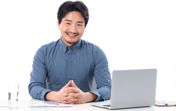 Business middle aged man at work