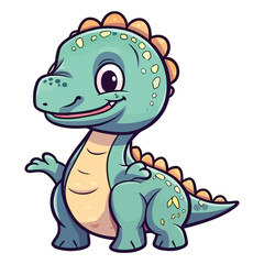 Cute Dryosaurus Dinosaur 2d Illustration