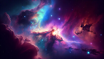 Obraz na płótnie Canvas Stunning Galaxy at night