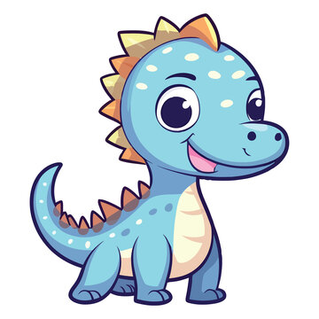 Cute Dryosaurus Dinosaur 2d Illustration