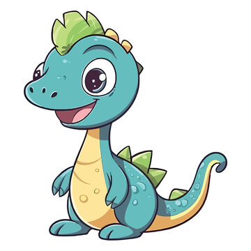 Cute Dryosaurus Dinosaur 2d Illustration