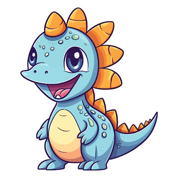 Cute Dryosaurus Dinosaur 2d Illustration
