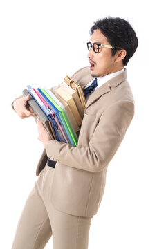 Busy business middle-aged man
