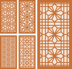 Simple Vector Pattern for Laser Cutting, Decoration, and Ornament. Metal design, wood carving, vector