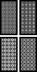 Simple Vector Pattern for Laser Cutting, Decoration, and Ornament. Metal design, wood carving, vector