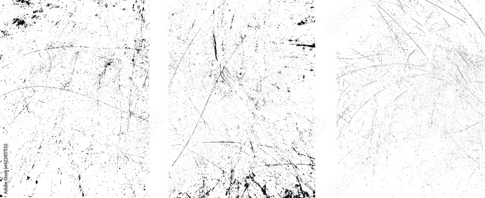 Aufkleber Grunge Urban Backgrounds set.Texture Vector.Dust Overlay Distress Grain ,Simply Place illustration over any Object to Create grungy Effect .abstract,splattered , dirty, texture for your design. 