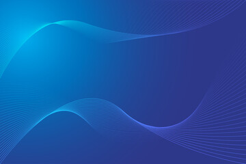 Technology background with particles of line. Light and dark blue template for design.
