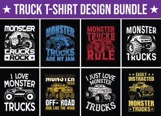 Monster Truck T-shirt Design Bundle. monster vector t-shirt designs, t-shirt bundle.kids monster jam shiirts, © Raju