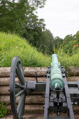 The old cannon on the ramparts of Fredericia