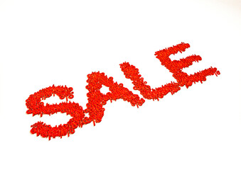 Dimensional inscription of SALE. 3D rendering.