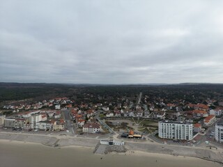 drone plage hardelot et ville