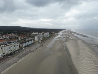 drone plage hardelot et ville