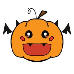 smiling sun cartoon, Halloween, vampire